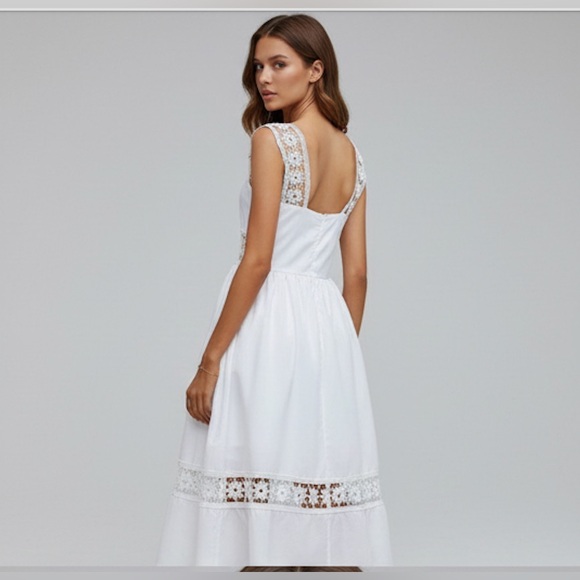 Eyelet Embroidery Dress White - Picture 3 of 5